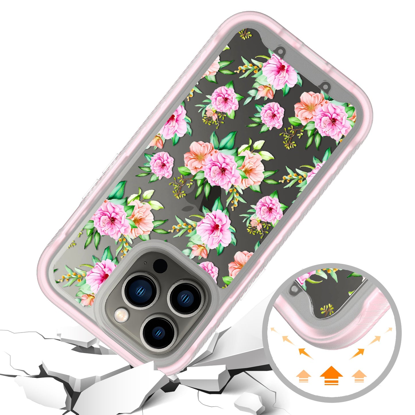 For Apple iPhone 13 Pro Max 6.7" Stylish Design 2in1 Hybrid Armor Hard Rubber TPU Shockproof Front Frame Bumper Phone Case Cover