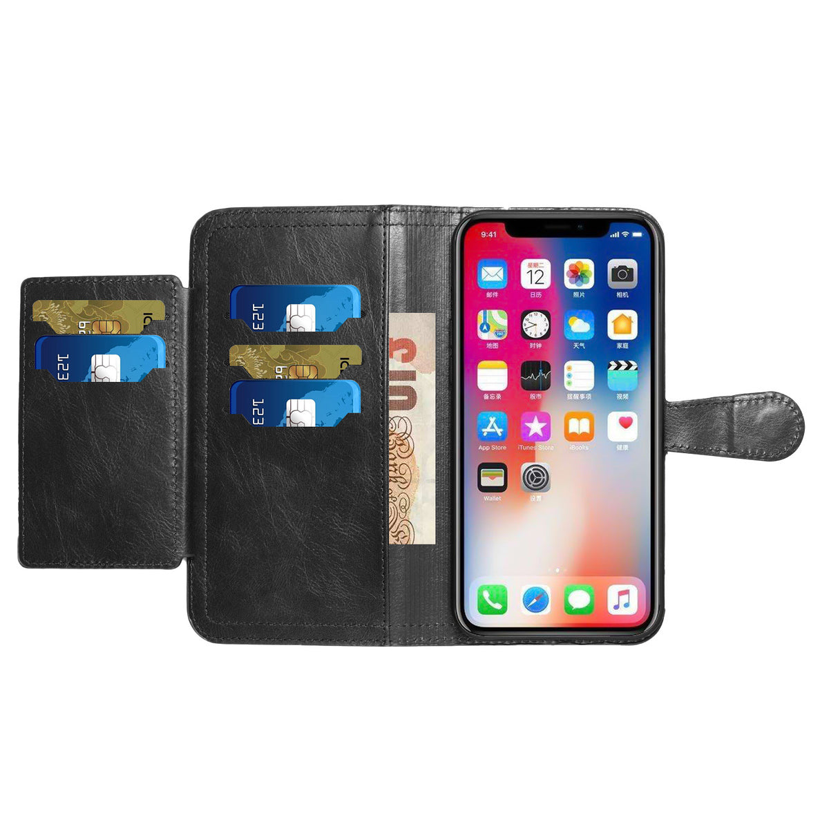 For Samsung Galaxy A23 5G Multi Credit Card Holder Zipper Storage PU Leather Wallet Pockets Double Flap Pouch Flip Stand Phone Case Cover
