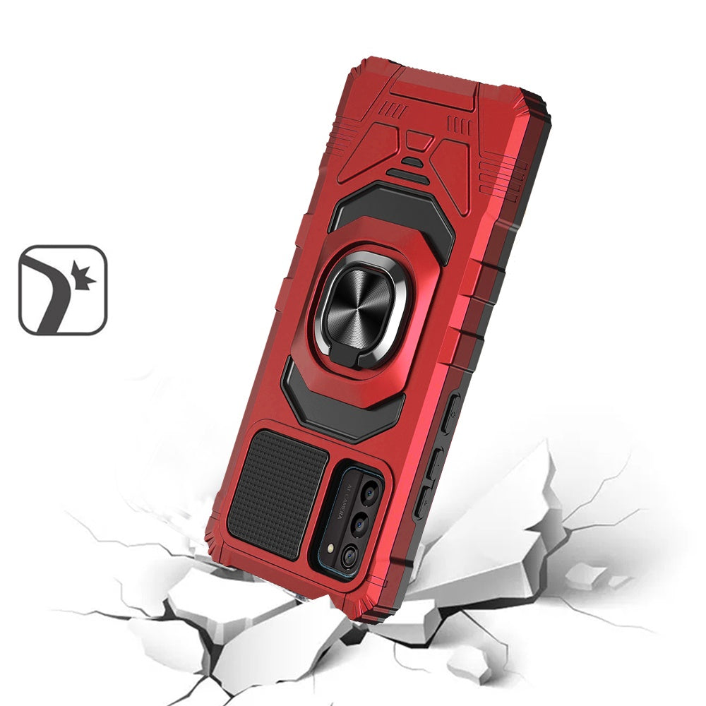 For Nokia G100 4G Hybrid Dual Layer with 360° Rotate Magnetic Ring Stand Holder Kickstand TPU Rugged PC Shockproof Phone Case Cover