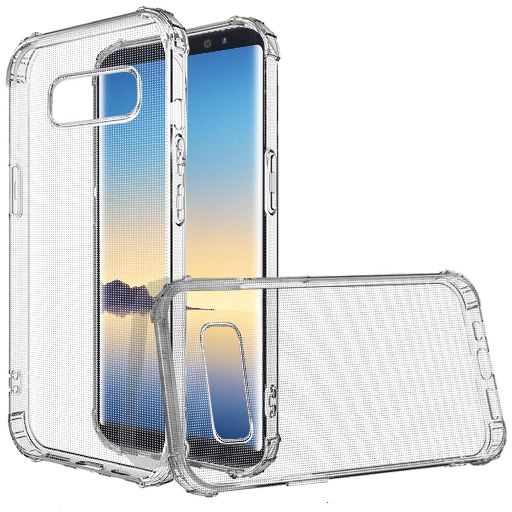For Samsung Galaxy Note 8 Hybrid Transparent Thick Pure TPU Rubber Silicone 4 Corners Gel Shockproof Protective Slim Back Clear Phone Case Cover