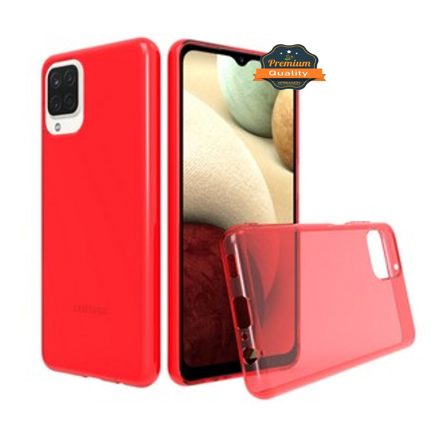 For Samsung Galaxy A12 5G Slim Fit Classic Transparent Matte Soft TPU Rubber Flex-Gel Rubberized Shockproof Bumper Phone Case Cover