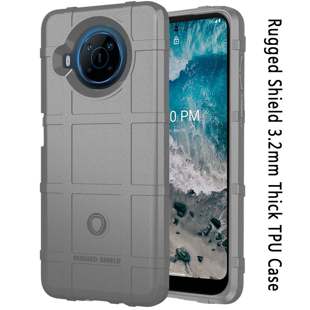For Nokia X100 Rugged Shield Hybrid TPU 3.2mm Thick Solid Rough Armor Tactical Matte Grip Silicone Texture Anti-Drop Protective Phone Case Cover