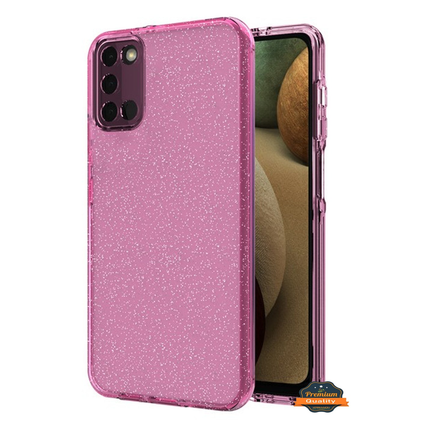 For Samsung Galaxy A03S Glitter Sparkle Bling Shiny Thin Slim Hybrid Shockproof Rubber Silicone Soft TPU Gel Protective Phone Case Cover