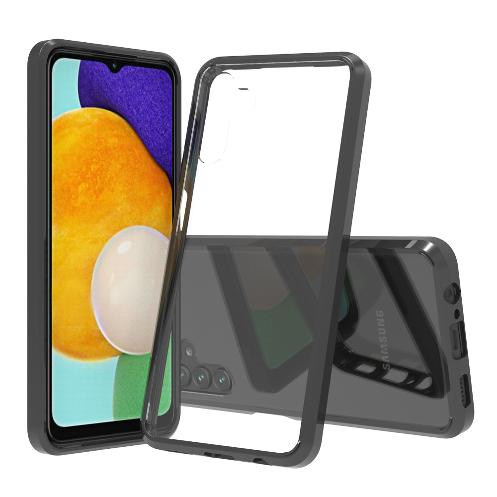 For Samsung Galaxy A13 5G Hybrid Transparent Clear Acrylic Back Hard PC & Soft TPU Full Protective Bumper Extra Shock-Absorb Phone Case Cover