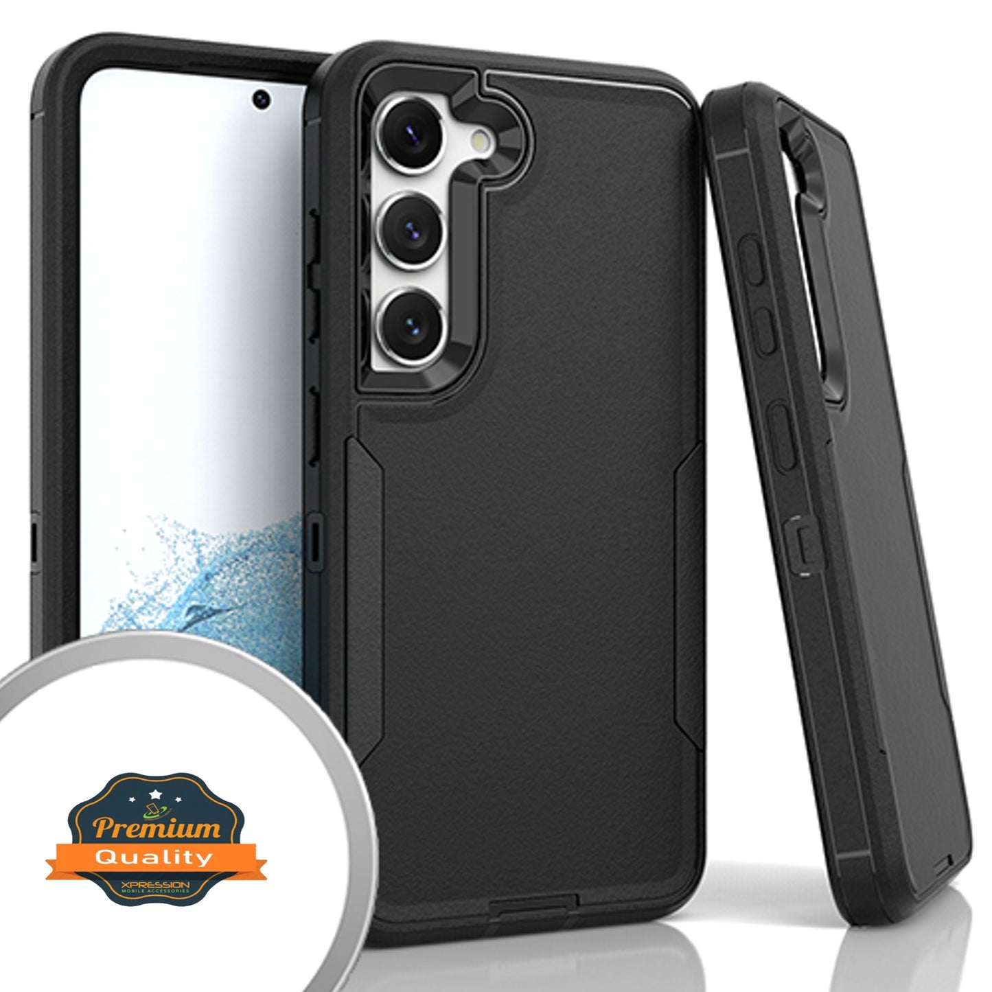 For Samsung Galaxy A54 5G Slim Hybrid Shockproof Silicone Rubber TPU + Hard PC Heavy Duty Three Layer Body Protection Phone Case Cover