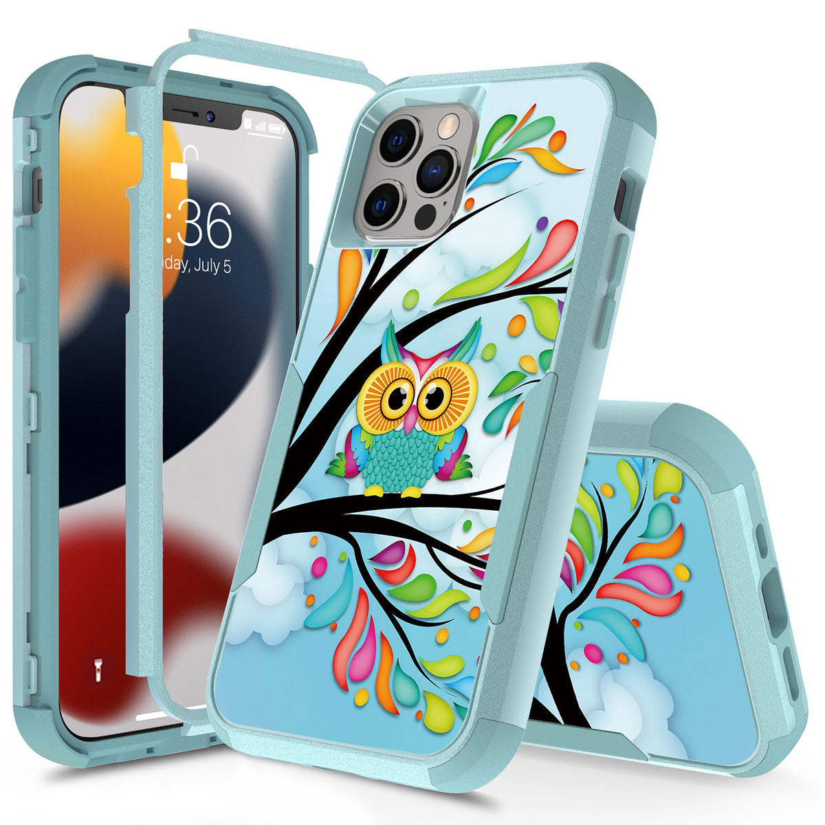 For Samsung Galaxy A13 5G Pattern Design Hybrid Bumper Rugged Dual Layer Heavy-Duty Military-Grade TPU Hard Defender Phone Case Cover