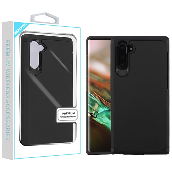 Samsung Galaxy Note 10 (6.3") Dual Layer Hybrid Armor Rubber Soft TPU Hard PC Shockproof Slim Fit