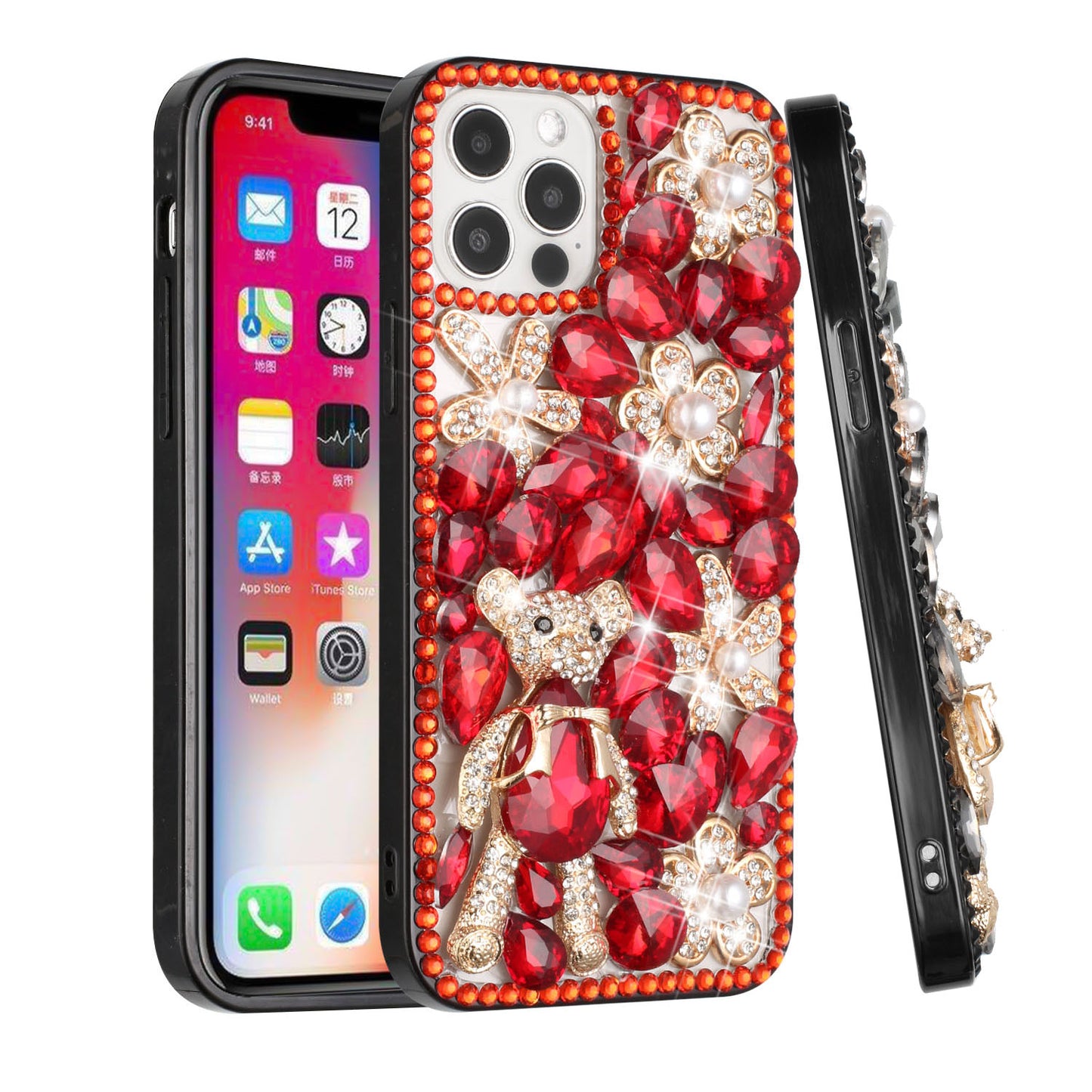 For Samsung Galaxy A33 5G Bling Crystal 3D Full Diamonds Luxury Sparkle Transparent Rhinestone Glitter Hybrid Bumper Phone Case Cover