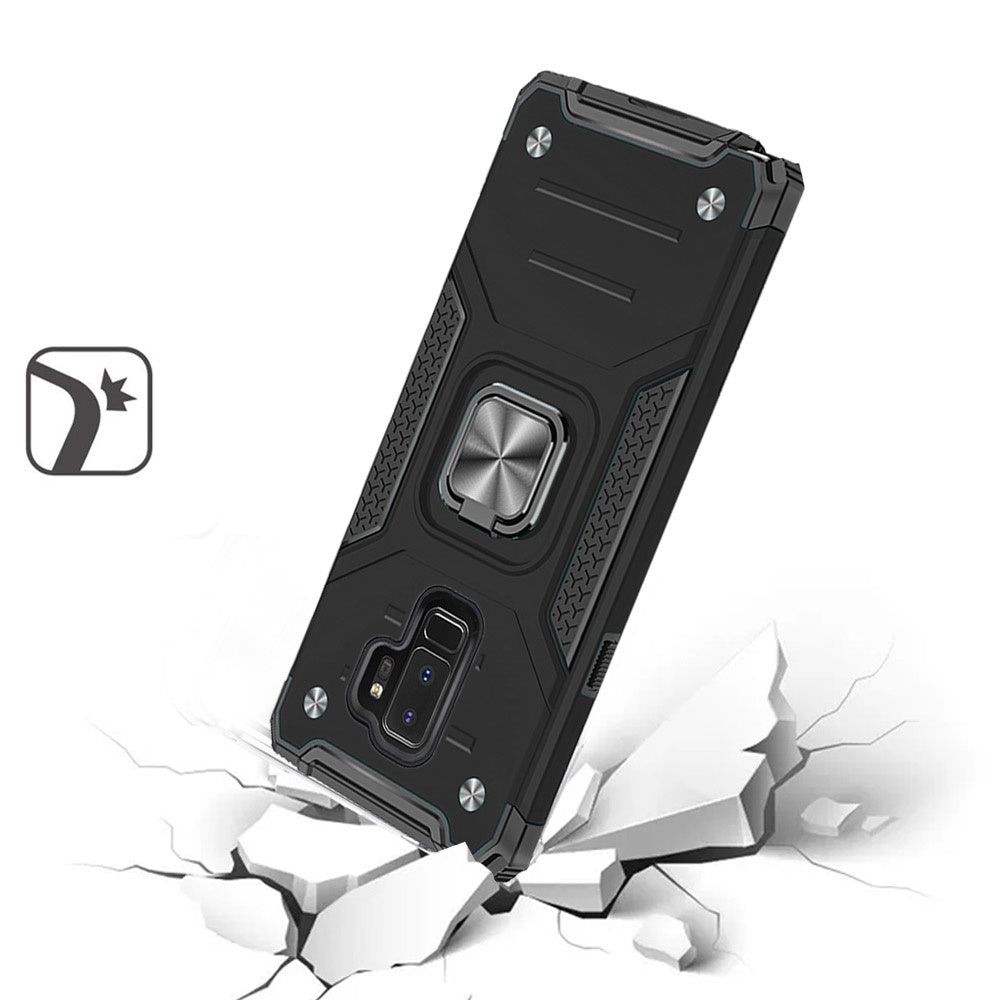For Samsung Galaxy S9 /S9 Plus Armor Hybrid with Ring Holder Kickstand Shockproof Heavy-Duty Durable Rugged Dual Layer Hard Phone Case Cover