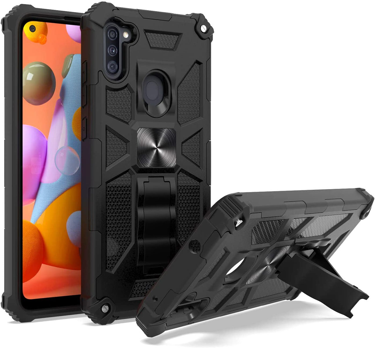 For Samsung Galaxy A13 5G Cases with Invisible Kickstand Stand Dual Layer Hybrid Defender Military Grade Shockproof Hard PC Phone Case Cover