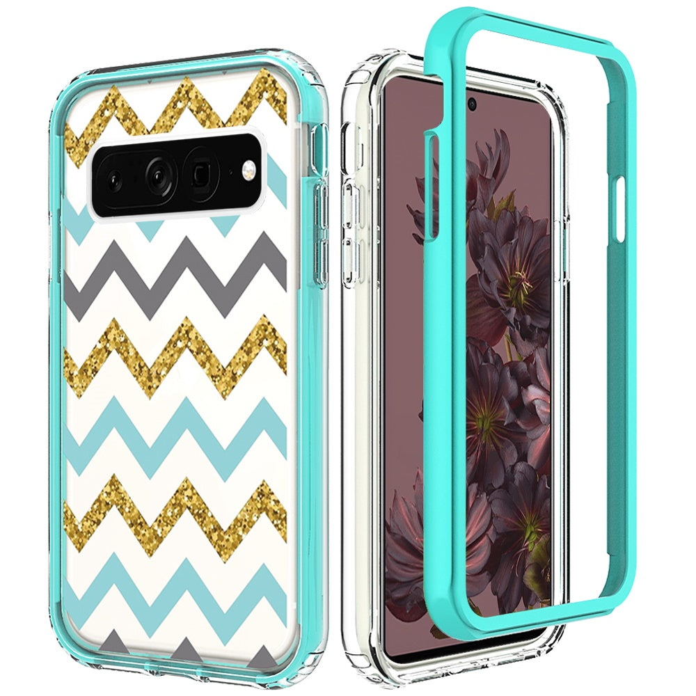 For Google Pixel 7 Beautiful Design Hybrid Triple Layer Armor Hard PC Rubber TPU Shockproof Protective Frame Phone Case Cover