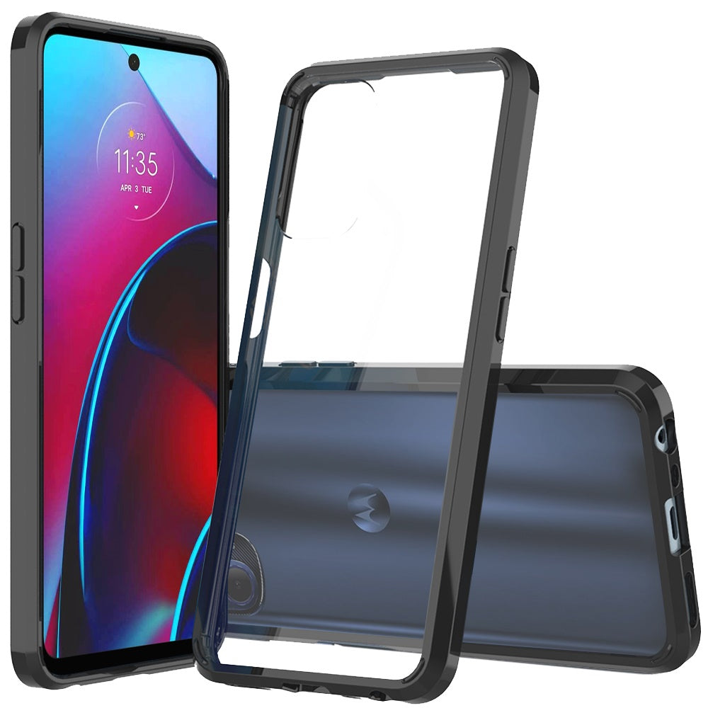 For Motorola Moto G Stylus 2022 4G Hybrid Slim Crystal Clear Transparent Shock-Absorption with TPU + Hard PC Back Frame Phone Case Cover