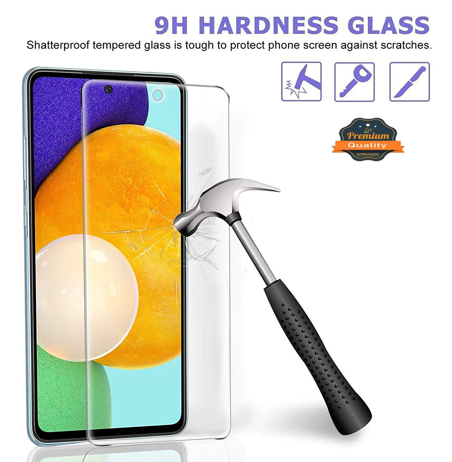 For Samsung Galaxy A12 5G LCD Clear Screen Protector Temper Glass 2.5D Edge, Anti-Fingerprint, Easy Installation 9H Transparent HD Clear Screen Protective Guard Clear Phone Case Cover