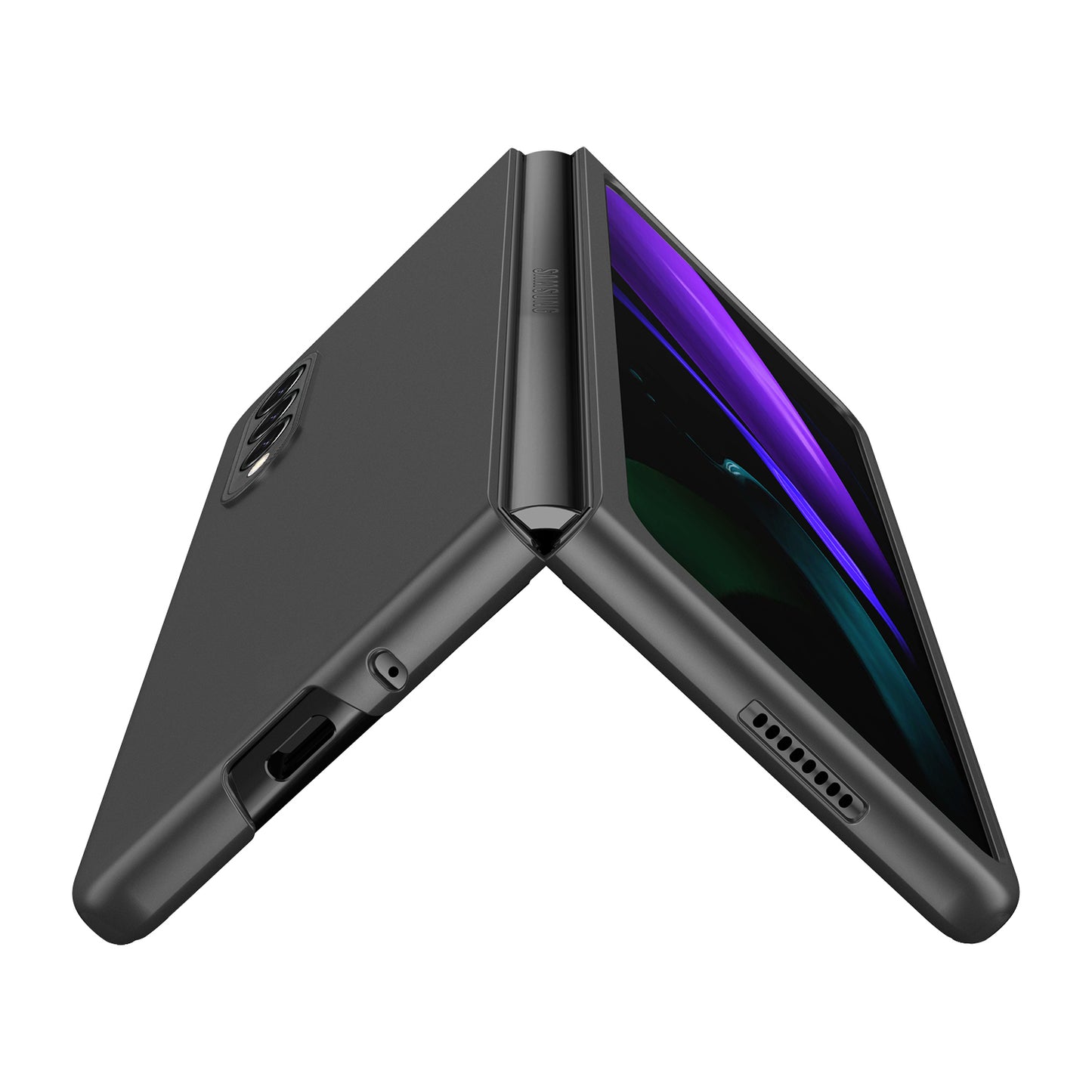 For Samsung Galaxy Z Fold 3 5G Ultra Slim Flip Snap On Hybrid Shockproof Hard PC + TPU Matte Finish Back Protector Phone Case Cover