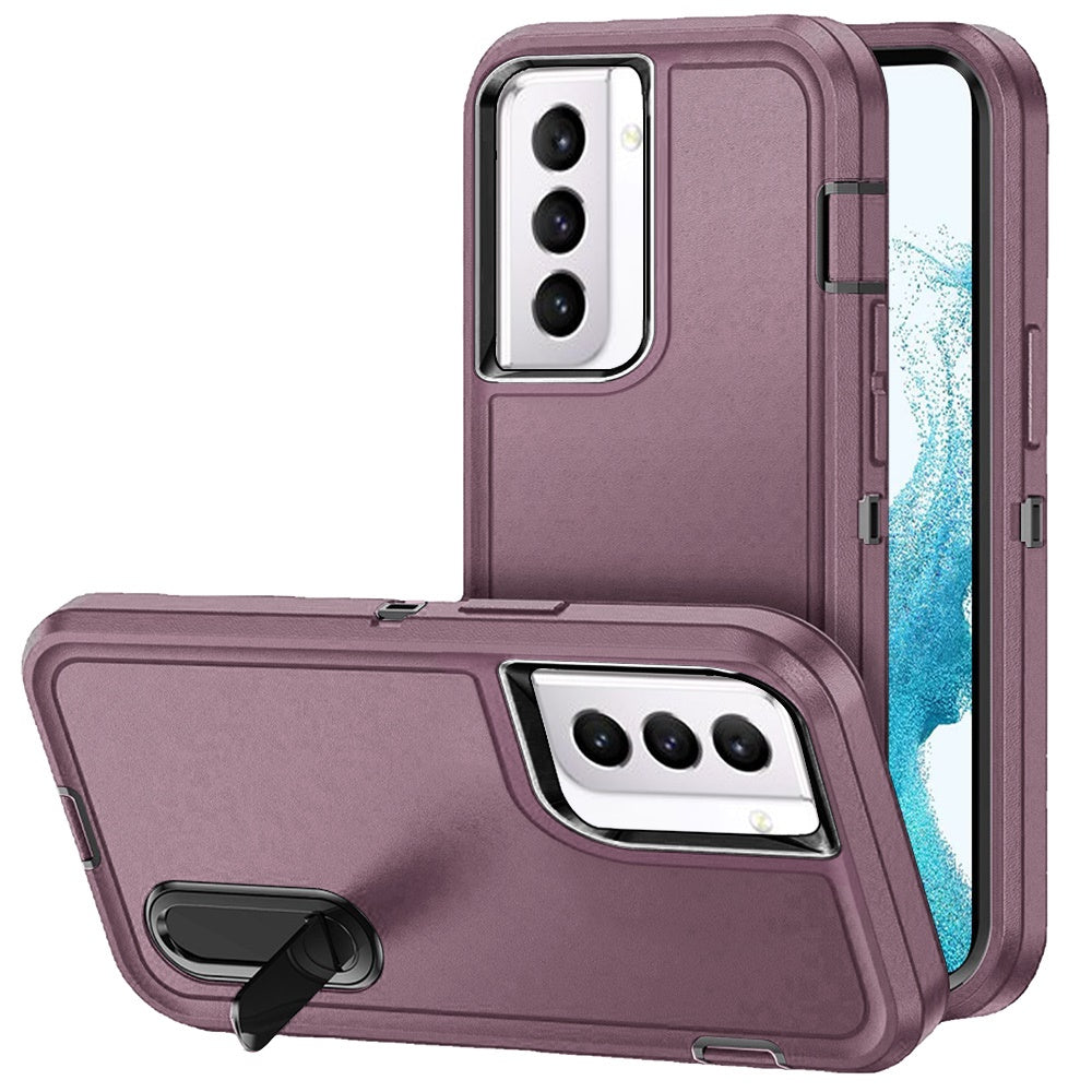 For Apple iPhone 13 Pro Max (6.7") Hybrid 3 Layers 3in1 Hard PC Shockproof with Kickstand Heavy Duty TPU Rubber Anti-Drop Phone Case Cover