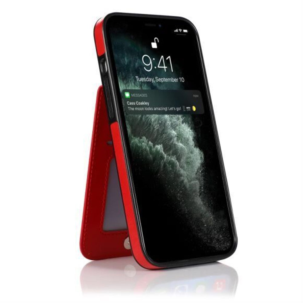 For Apple iPhone 13 Pro Max Wallet Case with Credit Card Holder Vertical Leather Kickstand Magnetic Buttons Flip Pouch Phone Case Cover