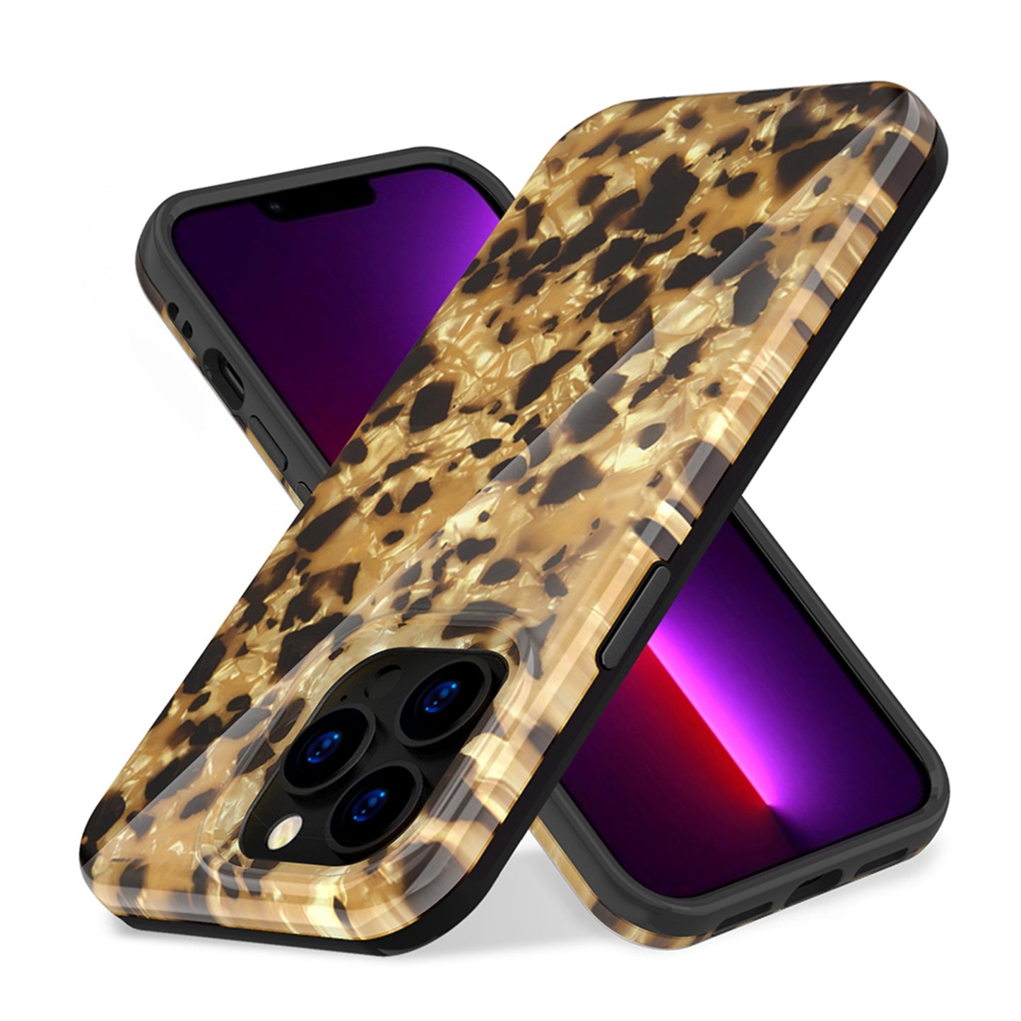 For Apple iPhone 13 Pro Max (6.7") Pattern Stylish Fashion Design Hybrid Rubber TPU Hard PC Shockproof Slim Phone Case Cover
