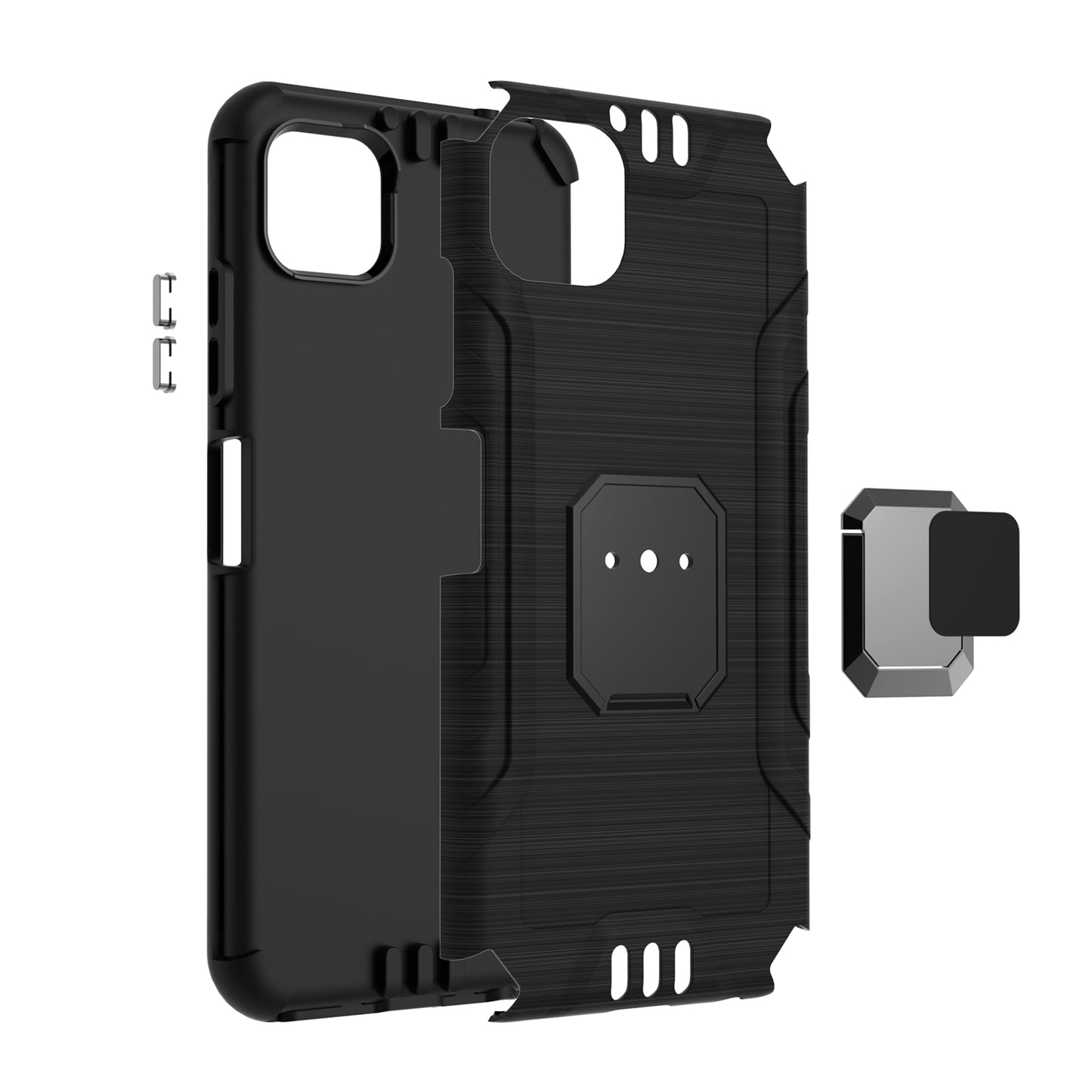For Samsung Galaxy A22 5G Hybrid Ring Holder Kickstand Shockproof Magnetic Design Rugged Bumper Armor Drop Protective Phone Case Cover