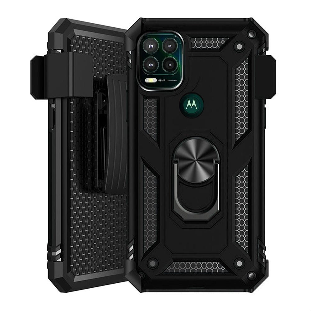 For Motorola Moto G Power 2022 with Belt Clip Holster Ring Stand Holder, Fit Magnetic Car Mount Shockproof Hybrid Kickstand Phone Case Cover