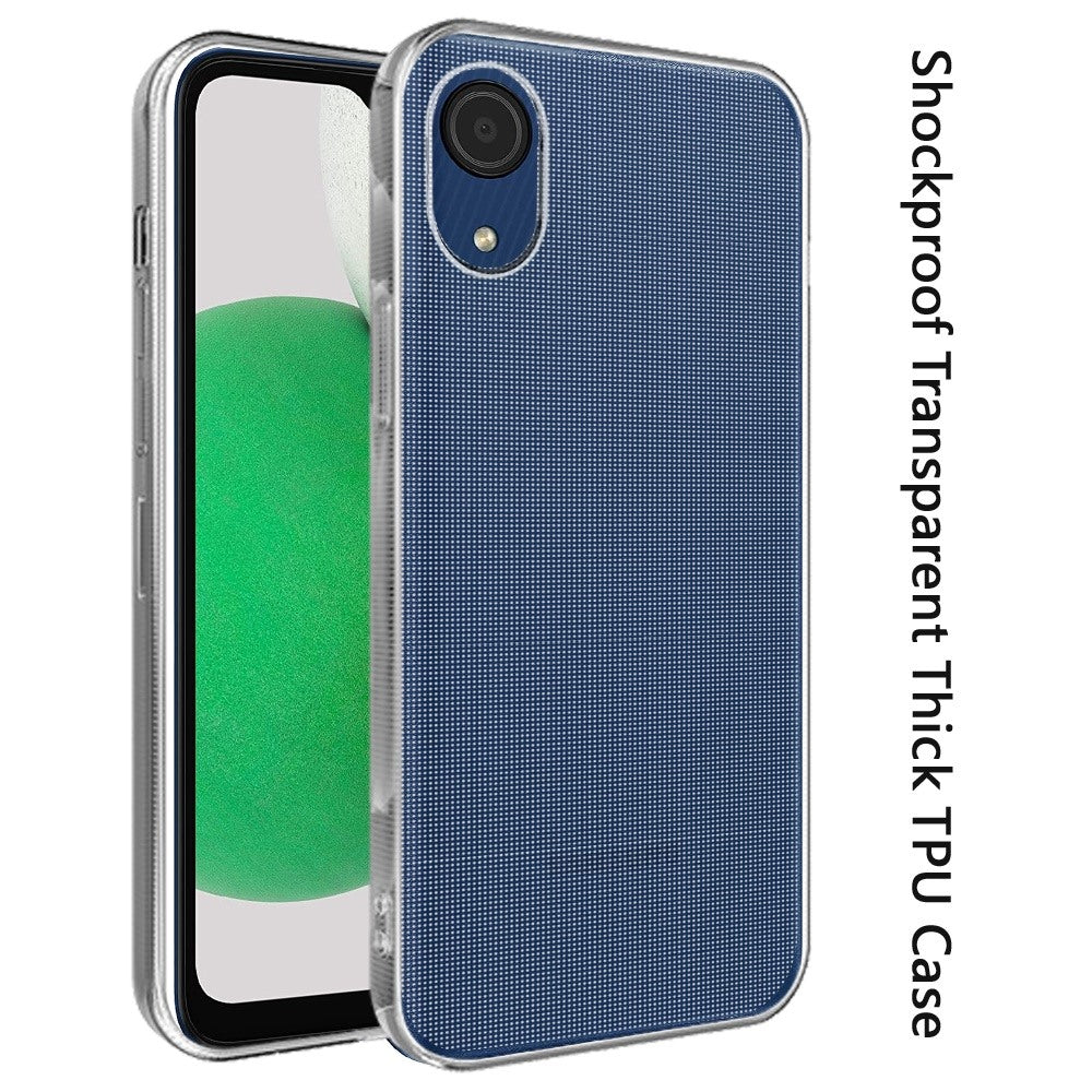 For Samsung A03 Core Hybrid Transparent Thick TPU Rubber Silicone Simple Minimalistic Gel Shockproof Protective Slim Back Clear Phone Case Cover