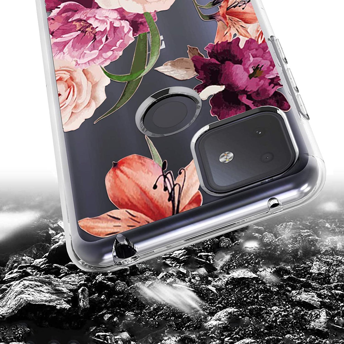 For Samsung Galaxy A53 5G Cases Pattern Design Ultra Thin Clear Hybrid Rubber Gummy TPU Grip + Hard PC Back Shockproof Phone Case Cover