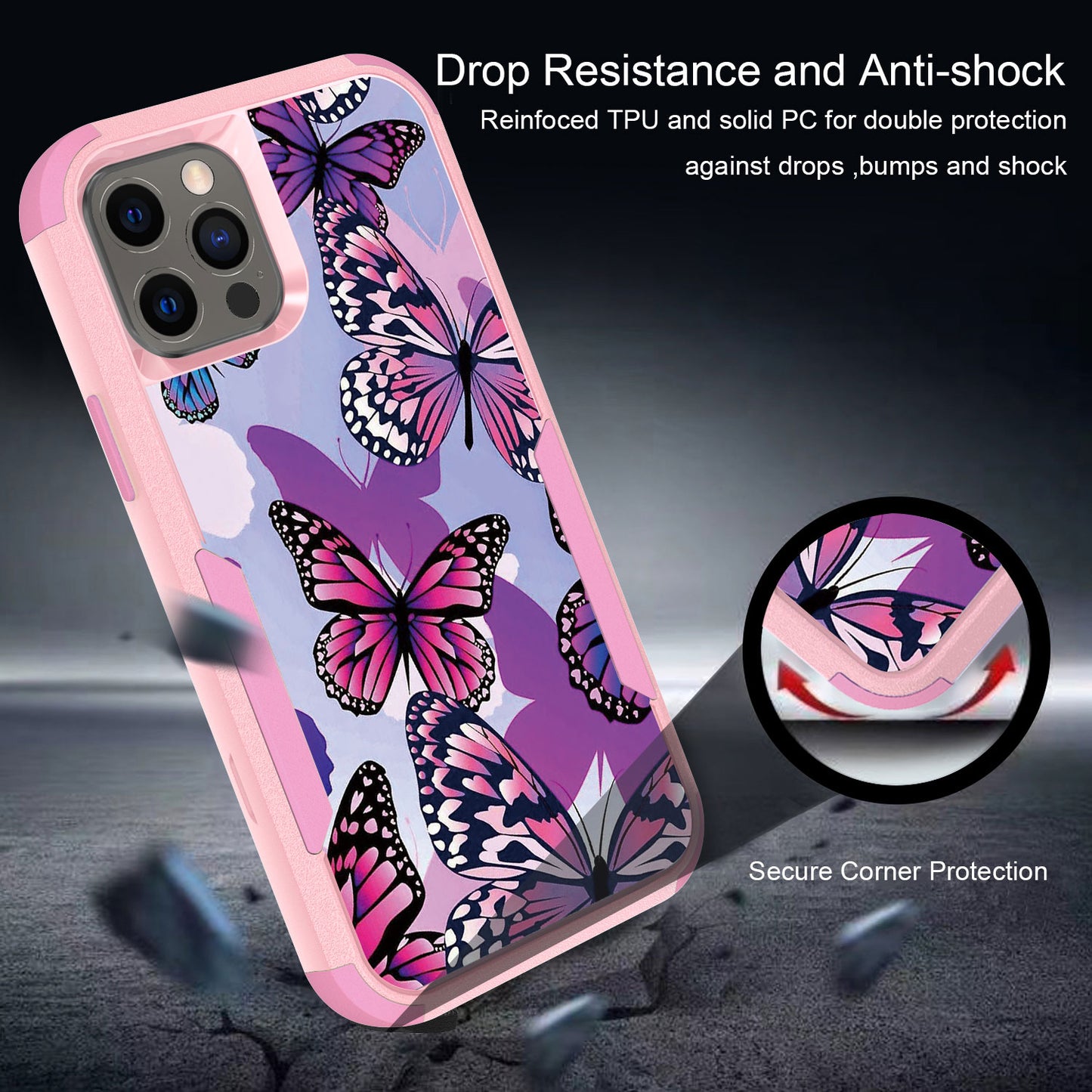 For Motorola Moto G Pure Fashion Design Three Layer Heavy Duty Hybrid Sturdy 3in1 Shockproof Hard PC Back Protective Phone Case Cover
