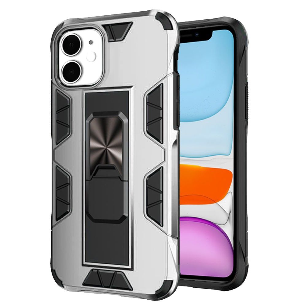 For Apple iPhone 13 Pro (6.1") Hybrid Magnetic Slide Stand fit Car Mount Grip Holder Full Body Heavy Duty Rugged Military Grade Phone Case Cover