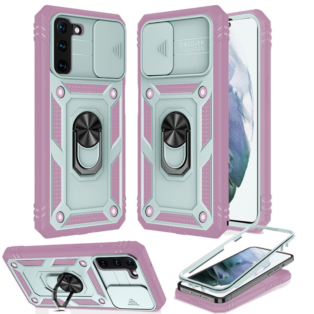 For Apple iPhone 14 Pro Max (6.7") Hybrid Built-in 360° Rotate Magnetic Ring Stand with Camera Protection Heavy Duty Phone Case Cover