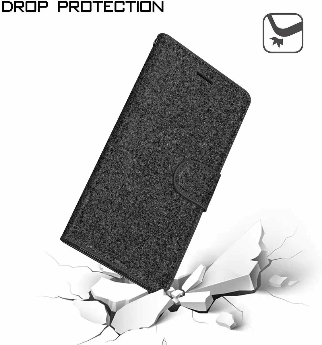 For Samsung Galaxy A13 5G Wallet PU Leather Pouch with Credit Card Slots ID Money Pocket, Stand & Strap Flip Pouch Protective Phone Case Cover