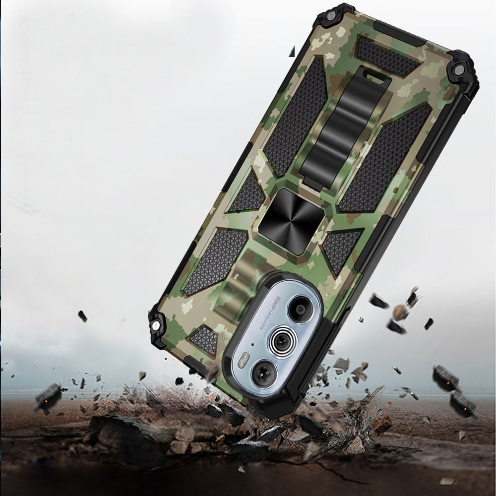For Motorola Edge+ 2022 /Edge Plus Heavy Duty Stand Hybrid TPU Shockproof Rugged Protective with Built-in Kickstand Phone Case Cover