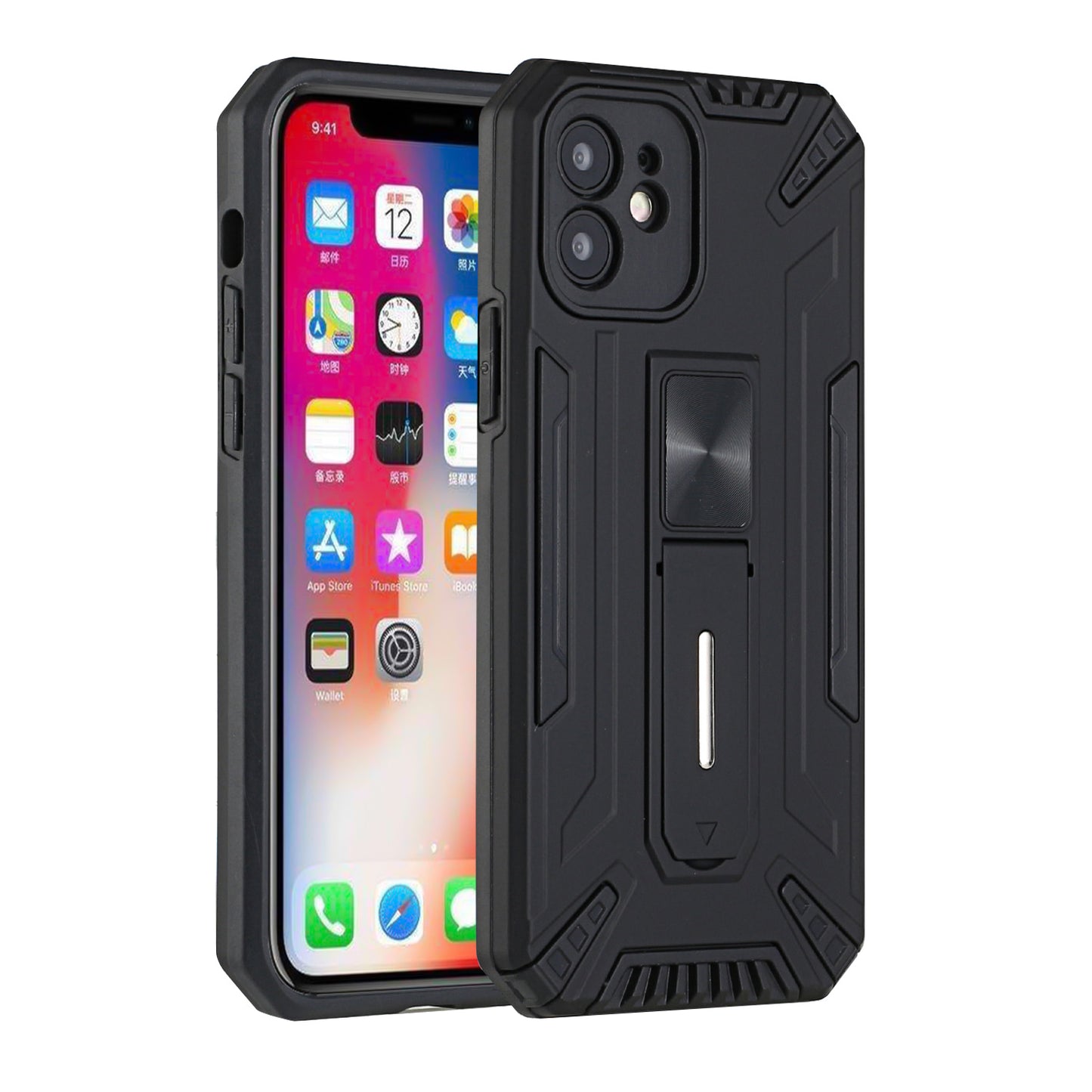 For Samsung Galaxy S21 FE /Fan Edition Hybrid Military Grade Tough Magnetic Rugged with Built-in Hidden Kickstand Shockproof Hard Phone Case Cover