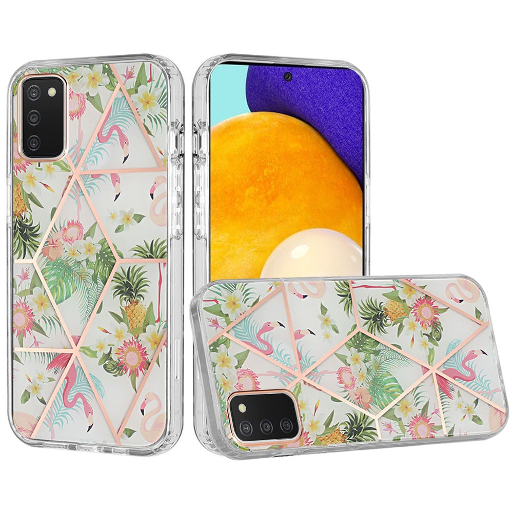 For Samsung Galaxy A33 5G Fashion Floral IMD Design Flower Pattern Hybrid Protective Hard PC Rubber TPU Slim Hard Back Phone Case Cover
