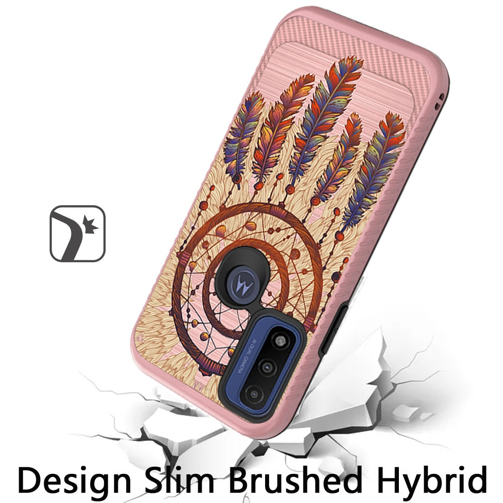 For Motorola Moto G Power 2022 Cute Design Printed Pattern Fashion Brushed Texture Shockproof Dual Layer Hybrid Slim Rubber Phone Case Cover