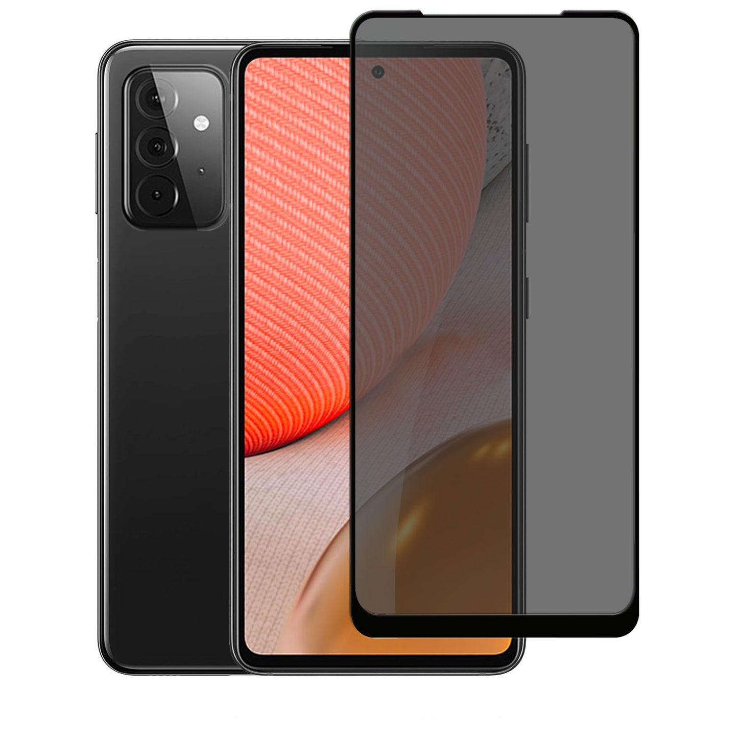 For Samsung Galaxy A73 5G Privacy Screen Protector, Anti Spy Anti Peeping Tempered Glass Full Protective Film, 9H, Anti Scratch, Easy Install Black Screen Protector