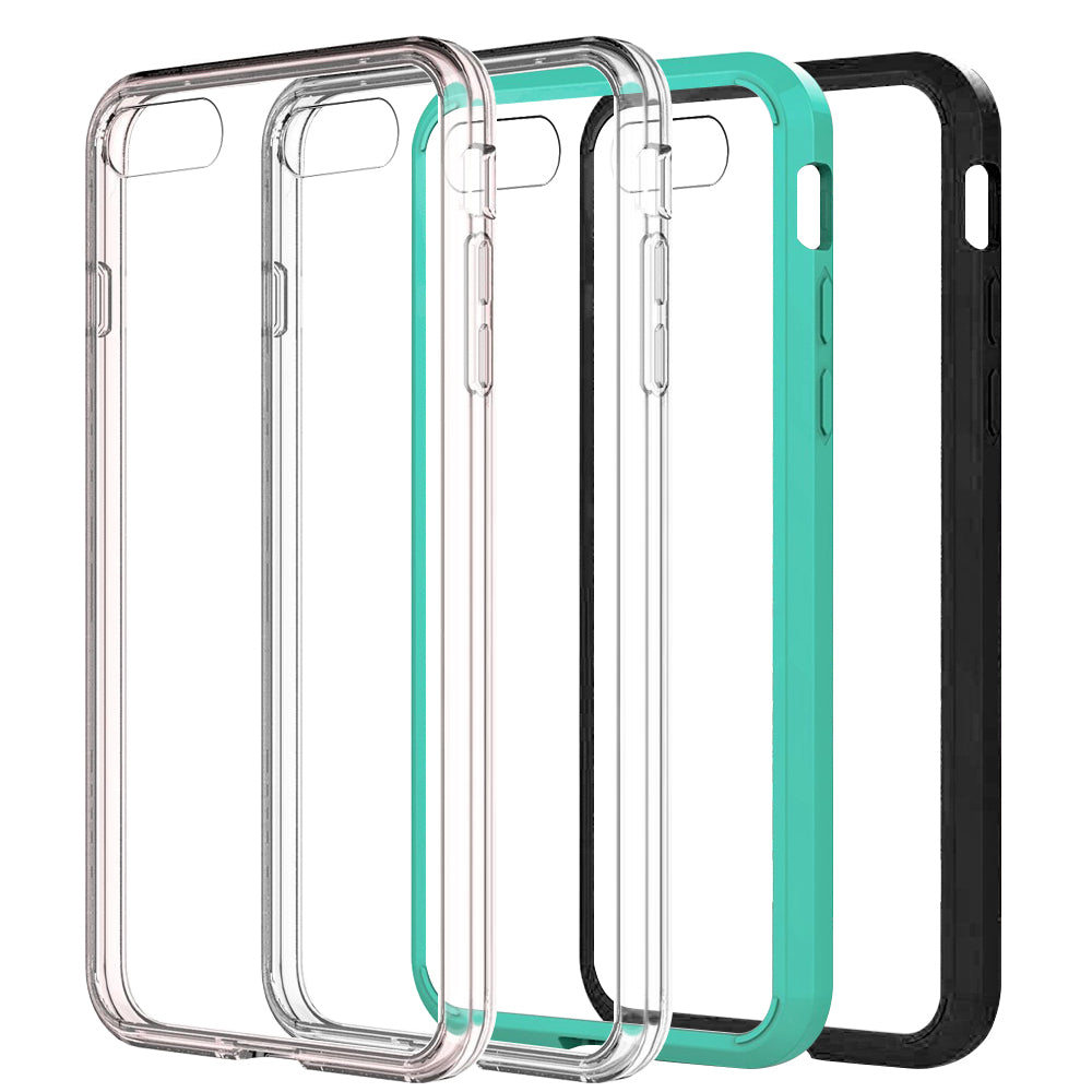 For Apple iPhone SE 3 (2022) Hybrid Transparent Clear Acrylic Back Hard Soft TPU Full Protective Bumper Extra Shock-Absorb Phone Case Cover