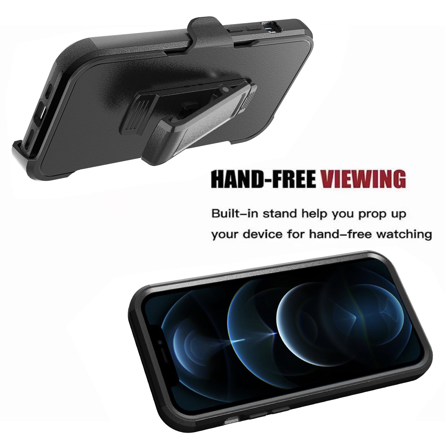 For Samsung Galaxy A33 5G Hybrid Rugged Shockproof 3-Layer Military Tough Heavy Duty with Swivel Belt Clip Kickstand & Holster Phone Case Cover
