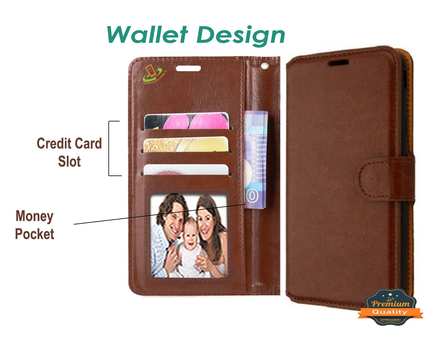 For Cricket Influence Luxury Leather Wallet Case with Credit Card Holder Storage Lanyard Kickstand & Magnetic Flip Protective Phone Case Cover