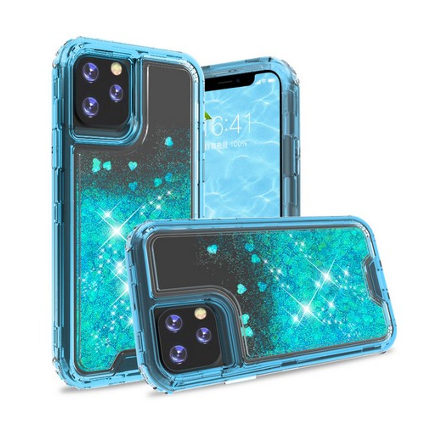 For Samsung Galaxy A22 5G Hybrid Liquid Glitter 3D Bling Quicksand Flowing Sparkle Hard Shockproof 3 in 1 TPU Heavy Duty Phone Case Cover