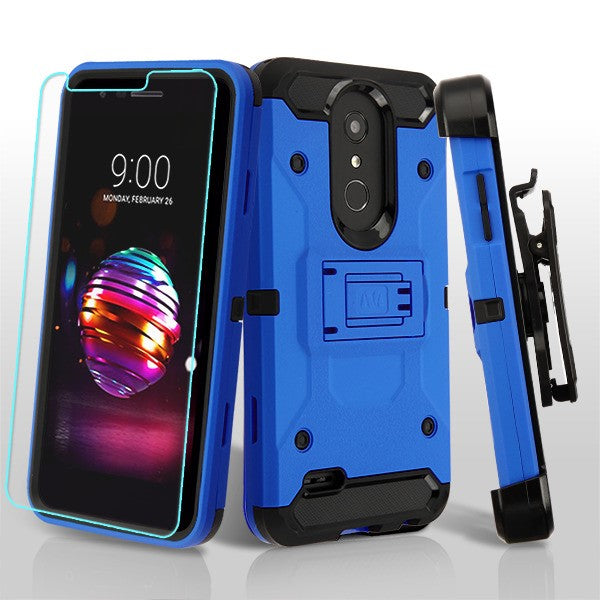 For LG K10 (2018)/K30 (X410)/Premier Pro/Harmony 2/Phonenix Plus Hybrid Armor Defender Rubber Hard PC Cover Phone Case Cover