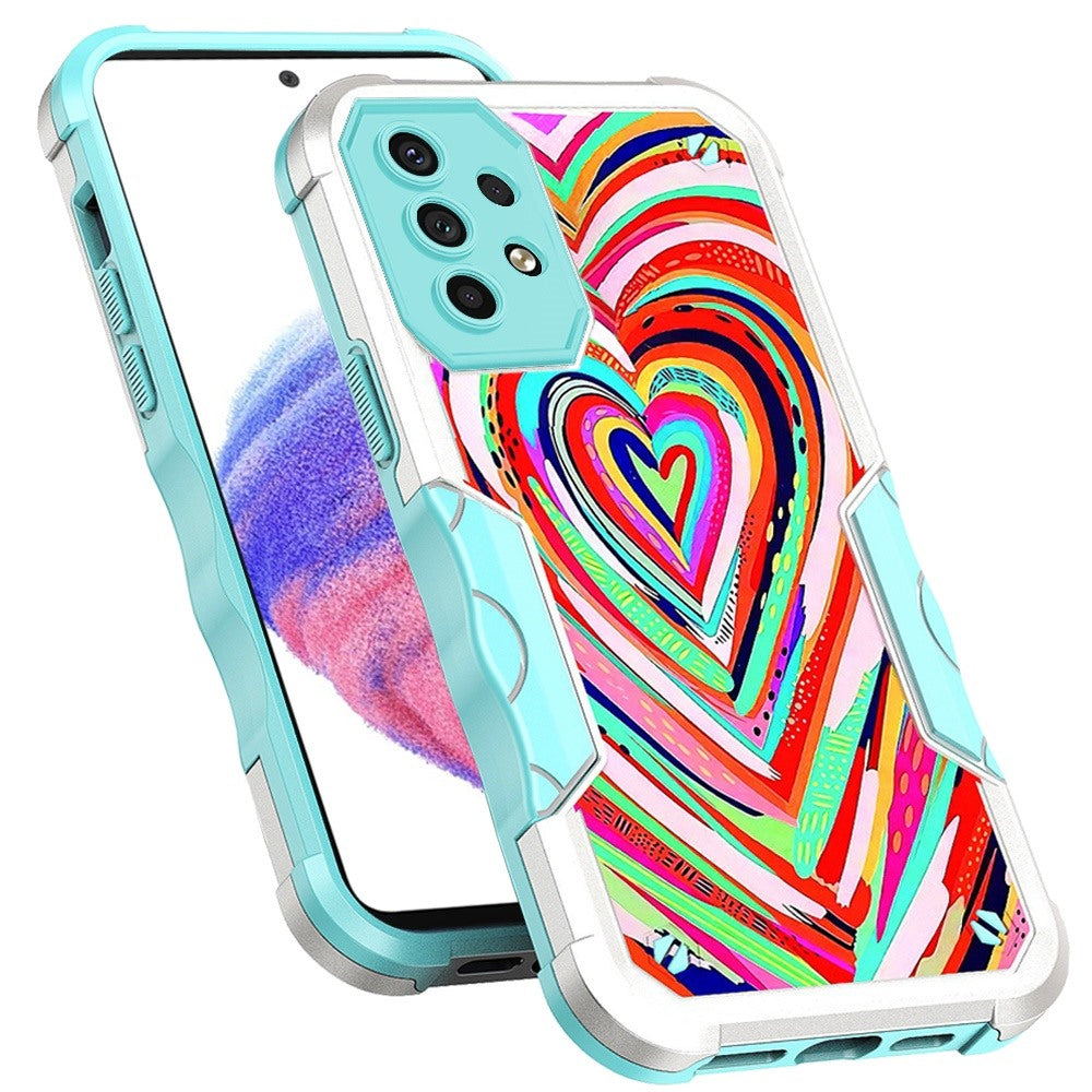 For Samsung Galaxy A53 5G Fashion Design Tough Shockproof Hybrid Stylish Pattern Heavy Duty TPU Rubber Armor Phone Case Cover