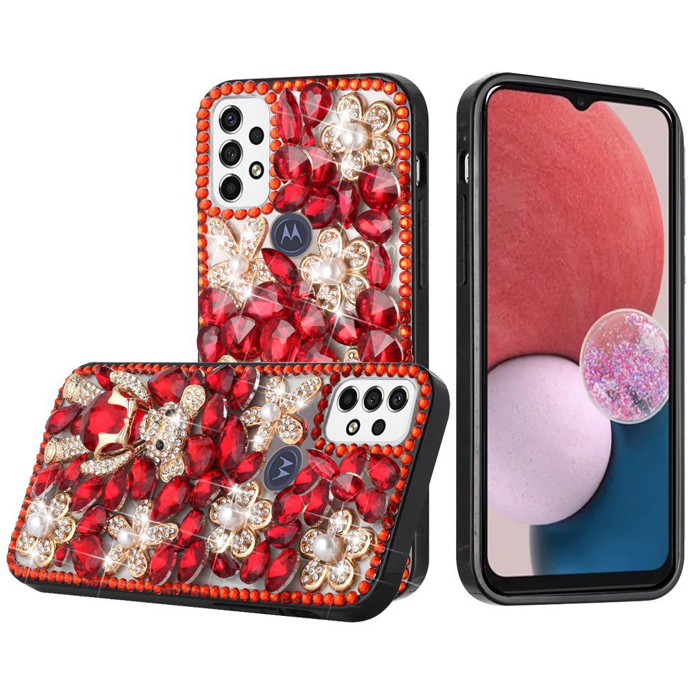 For Samsung Galaxy A13 4G Bling Clear Crystal 3D Full Diamonds Luxury Sparkle Transparent Rhinestone Hybrid Protective Phone Case Cover