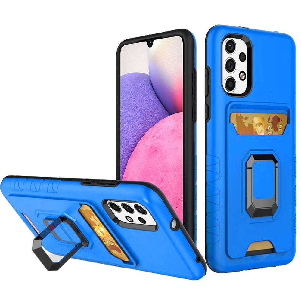 For Samsung Galaxy A33 5G Wallet Case Designed with Credit Card ID Holder & Stand Kickstand Ring Heavy Duty Hybrid Armor Phone Case Cover