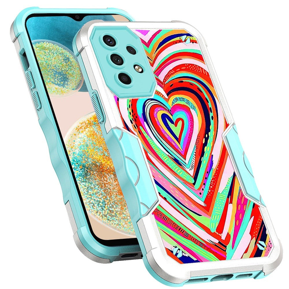 For Samsung Galaxy A23 5G Fashion Design Tough Shockproof Hybrid Stylish Pattern Heavy Duty TPU Rubber Armor Phone Case Cover