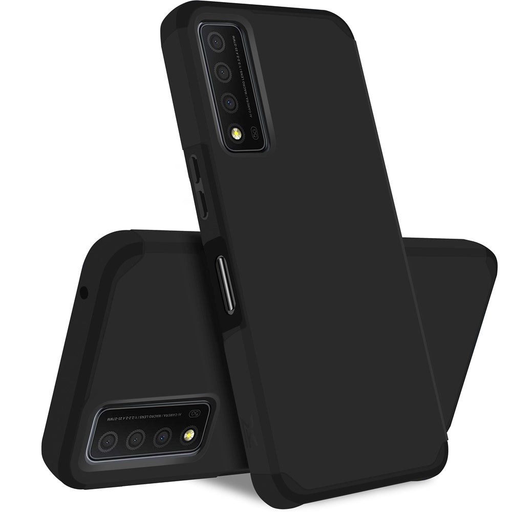 For TCL Stylus 5G Ultra Slim Corner Protection Shock Absorption Hybrid Dual Layer Hard PC TPU Rubber Armor Defender Phone Case Cover
