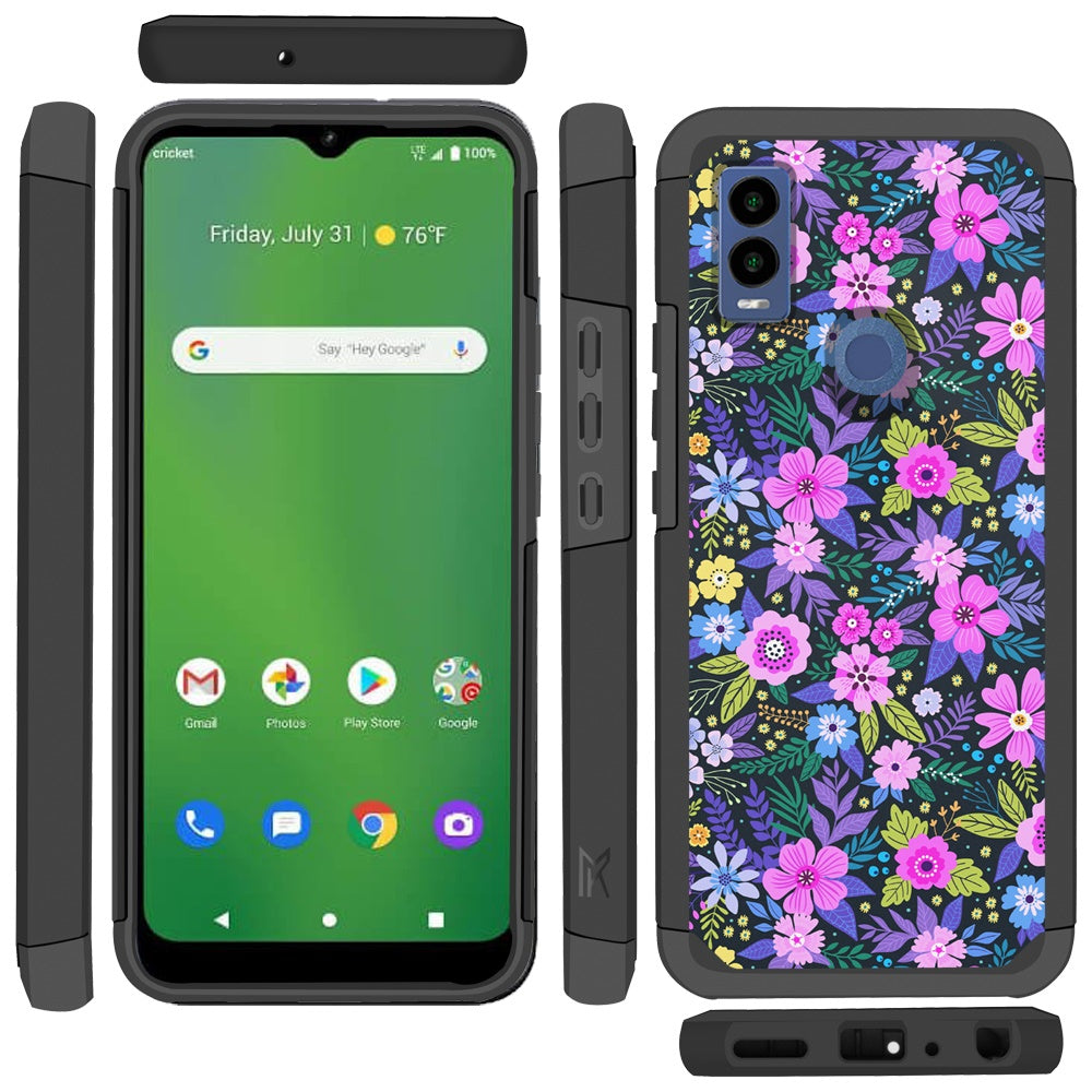 For Cricket Innovate E 5G (E Version 2022) Graphic Design Pattern Hard PC TPU Tough Hybrid Shockproof Frame Phone Case Cover
