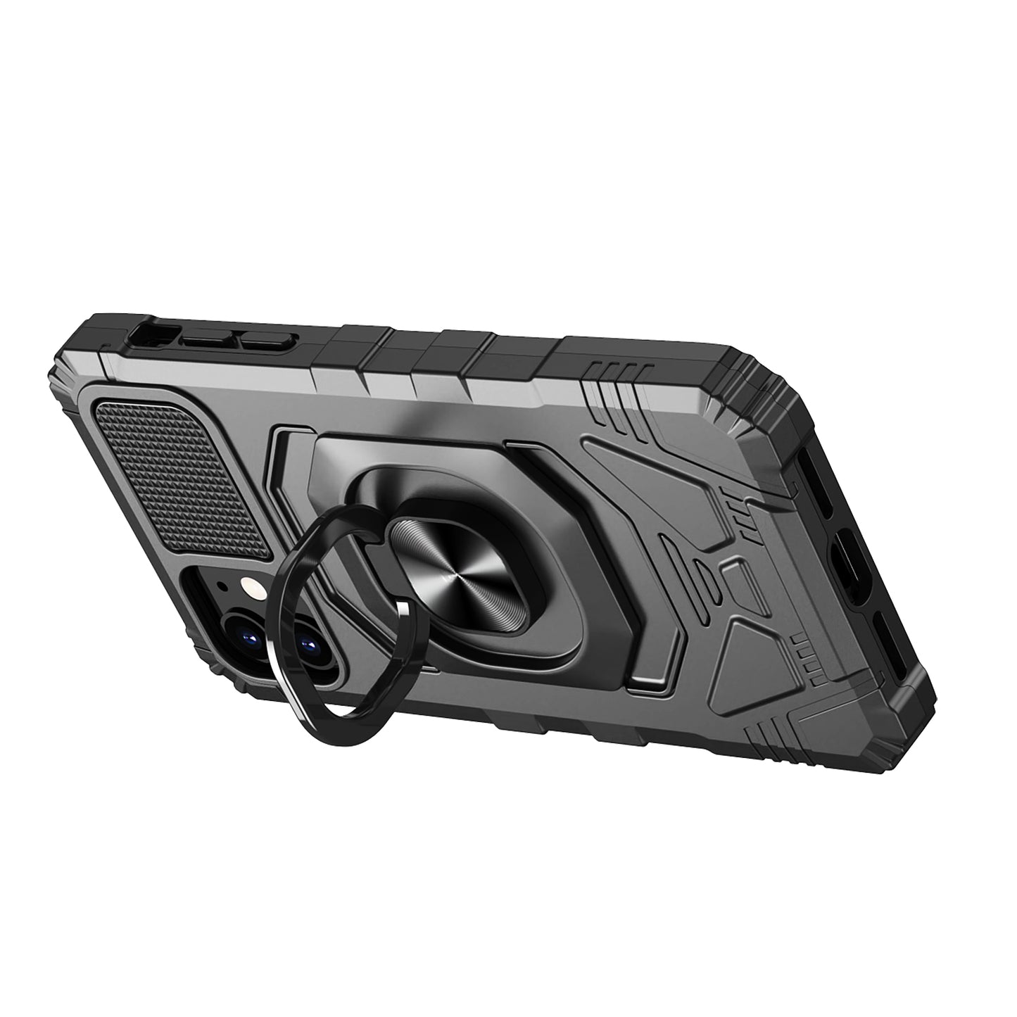 For Apple iPhone 11 (6.1") Hybrid 2in1 Dual Layer with Rotate Magnetic Ring Stand Holder Kickstand, Rugged Shockproof Phone Case Cover