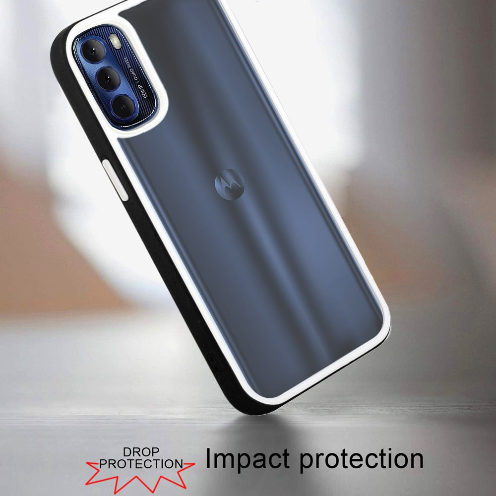 For Motorola Moto G Stylus 2022 4G Hybrid Transparent Colored Frame Bumper Hard Back Shockproof Slim TPU Protective Phone Case Cover