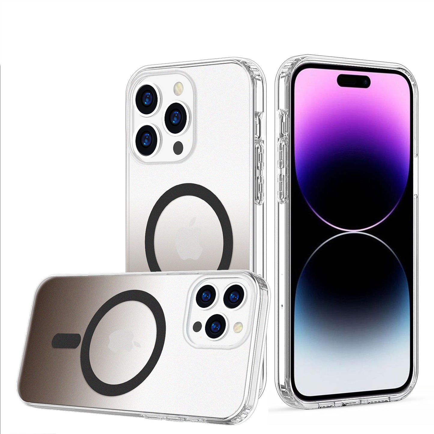 For Apple iPhone 14 /Plus Pro Max Hybrid IMD Frosted Two Tone with MagSafe Magnetic Wireless Charging Slim Hard PC Phone Case Cover