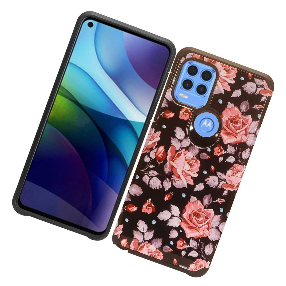 For Motorola Moto G Stylus 5G (2021) Armor Dual Layer 2 in 1 Rubberized Hard Shell Shockproof TPU Hybrid Protection Slim Phone Case Cover