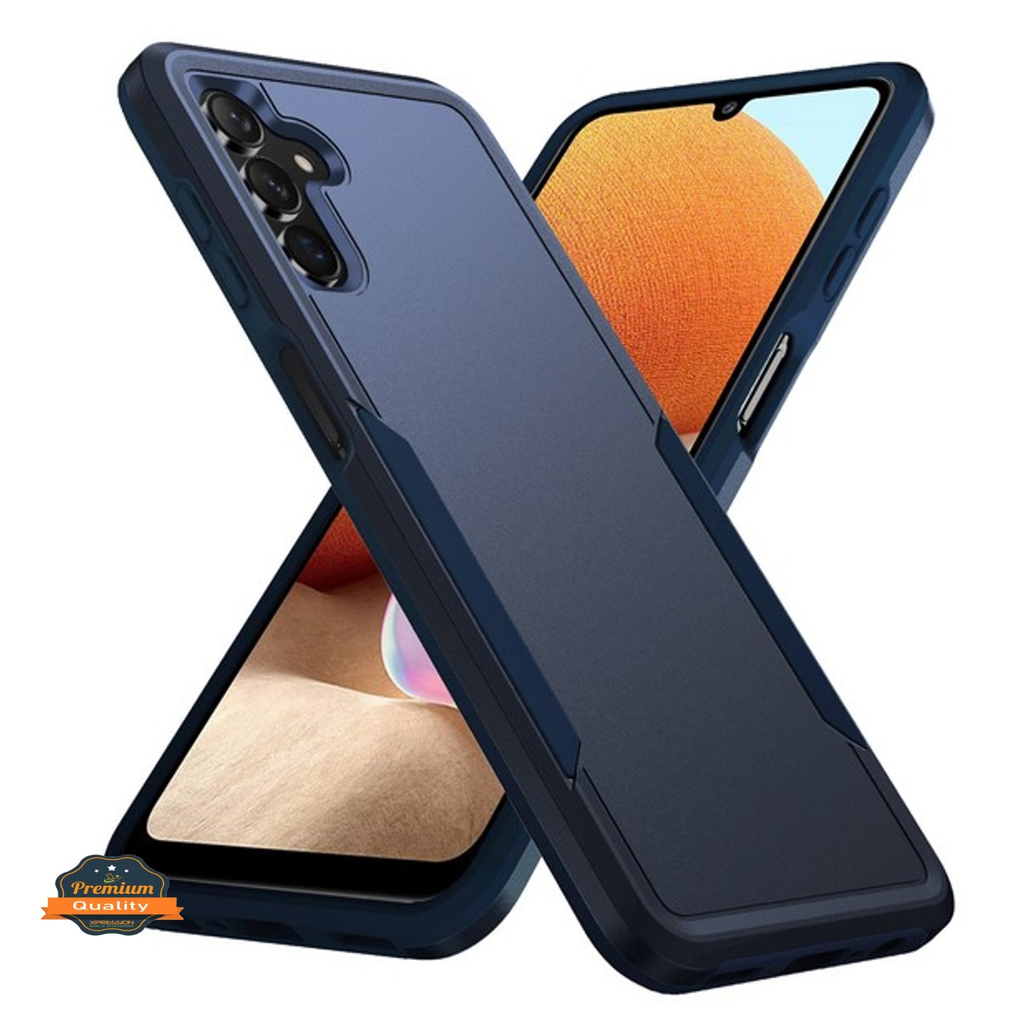 For Samsung Galaxy A13 5G Hybrid Bumper Rugged Dual Layer Heavy-Duty Military-Grade Rugged TPU Defender Protective Phone Case Cover